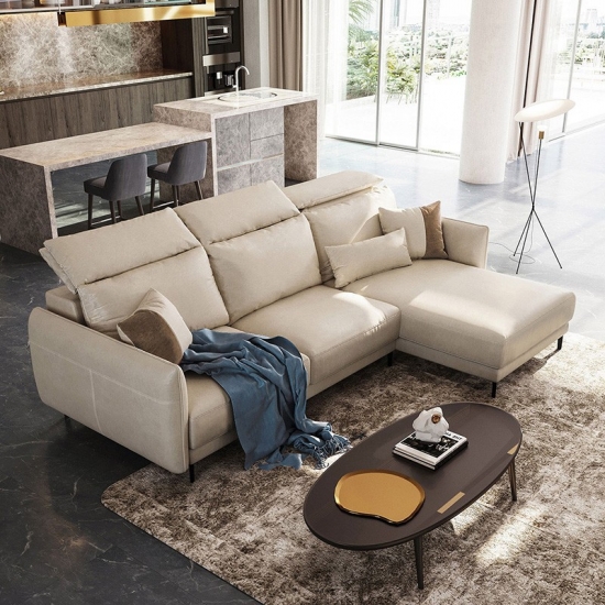 Tv Room Cushion Furniture Grey Fabric Sofa Set