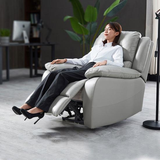  Modern single leather recliner sofa