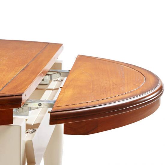 Table à manger en bois ronde de style occidental Salle à manger Ensemble de cuisine Table de cuisine inclus Chaises de salle à manger LSN2R 