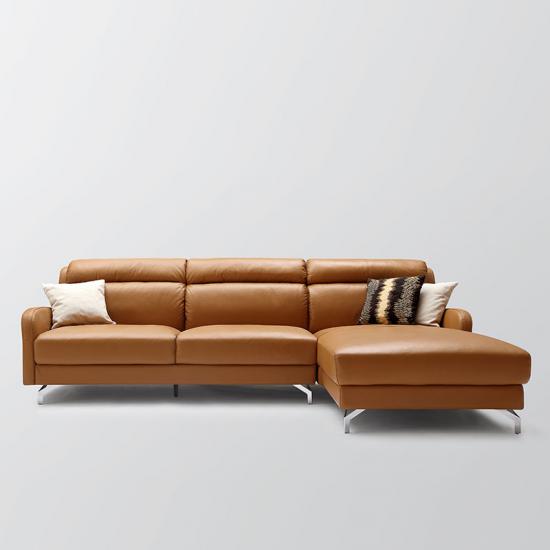 Modern L Shaped Leather Sofa