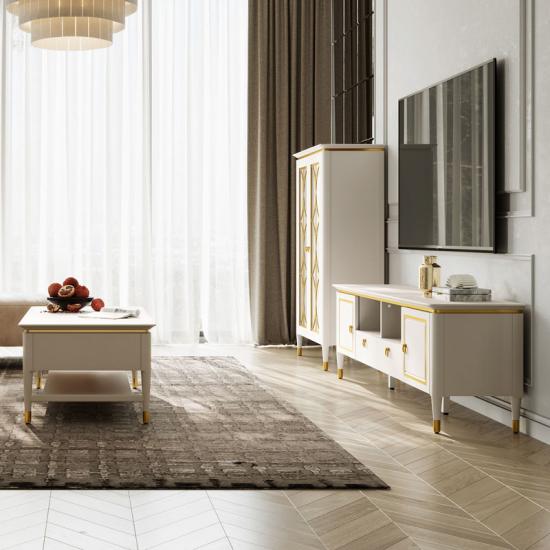 Modern Tv Stands Living Room Furniture, Bedside Table, Modern Style, for Living Room, Balcony, Bedroom, Gold