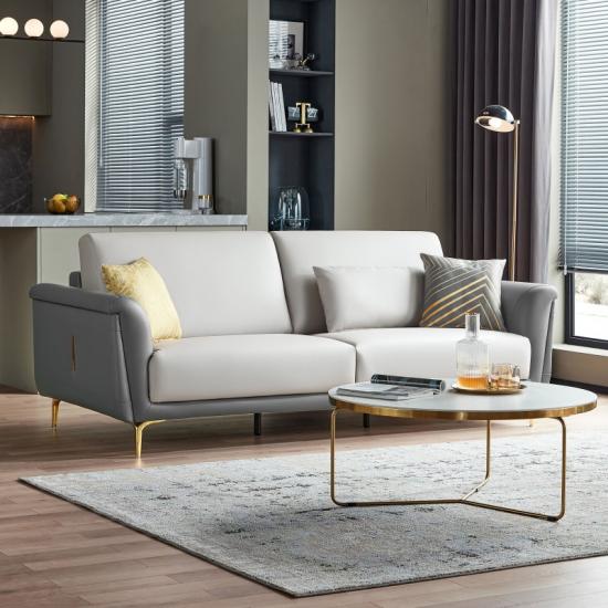 L Shaped Modular Luxury Technology Uspholstry Fabric Sofa