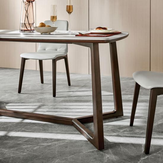 New Household Marble Rectangular Dining Table Set