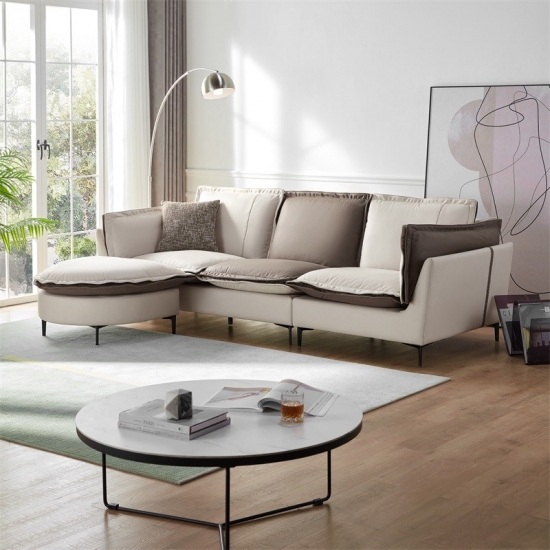 Modern Contemporary chic  Leather Sofa