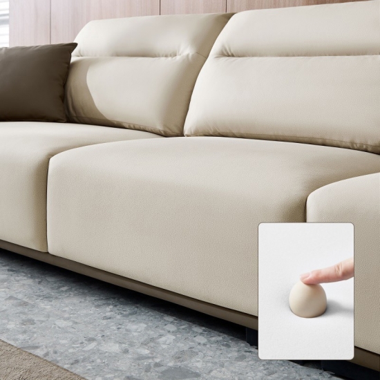 Canapé sectionnel moderne LINSEY avec pouf TBS060-A
