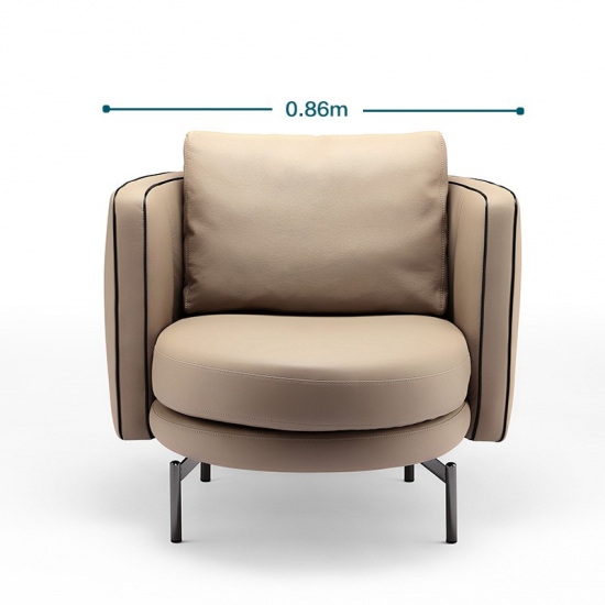 Modern Accent Chair with Linen Upholstery for Living Room TDY38