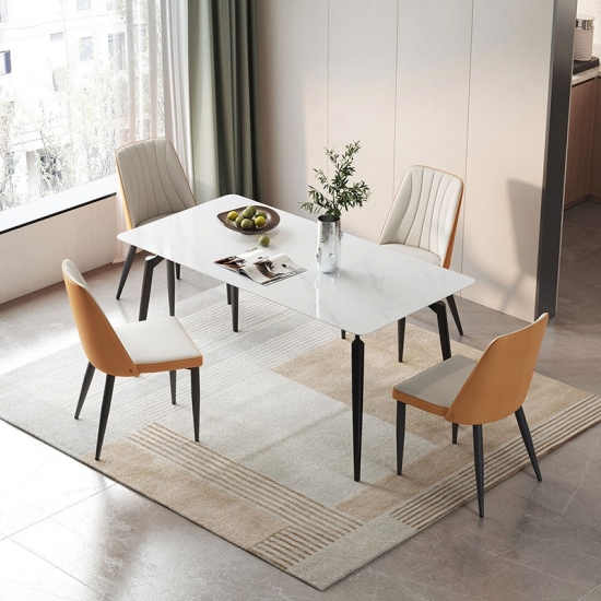 Modern Dining Table & Chair with Marble