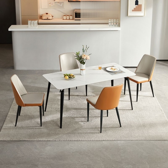 Modern Dining Table & Chair with Marble