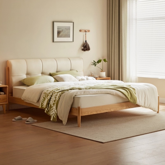 Modern Solid Wood Queen Size Bed