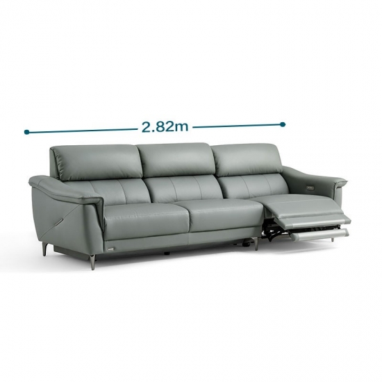 Living room leather recliner sofa