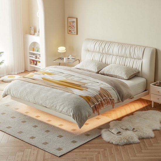 King Size Upholstered Suspended Bed