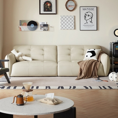Living room leather sofa