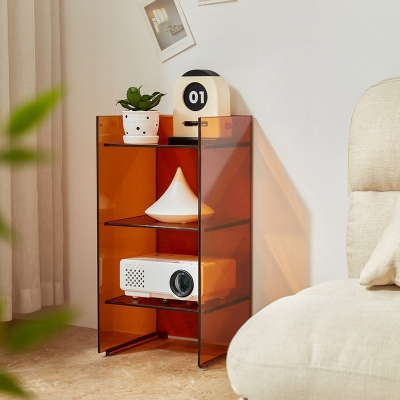 Modern Orange Color 3-Tier Cabinet