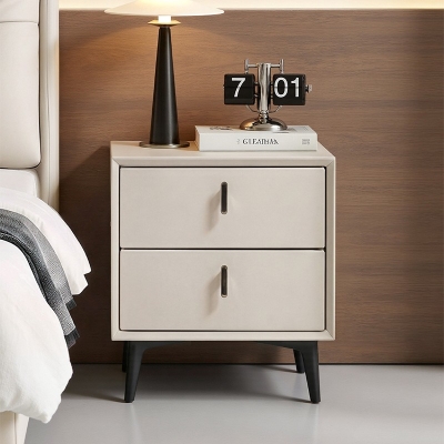 White color melamine board bedside table