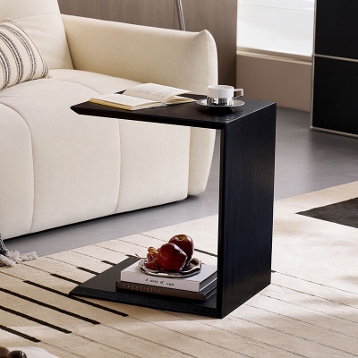 solid red oak side table