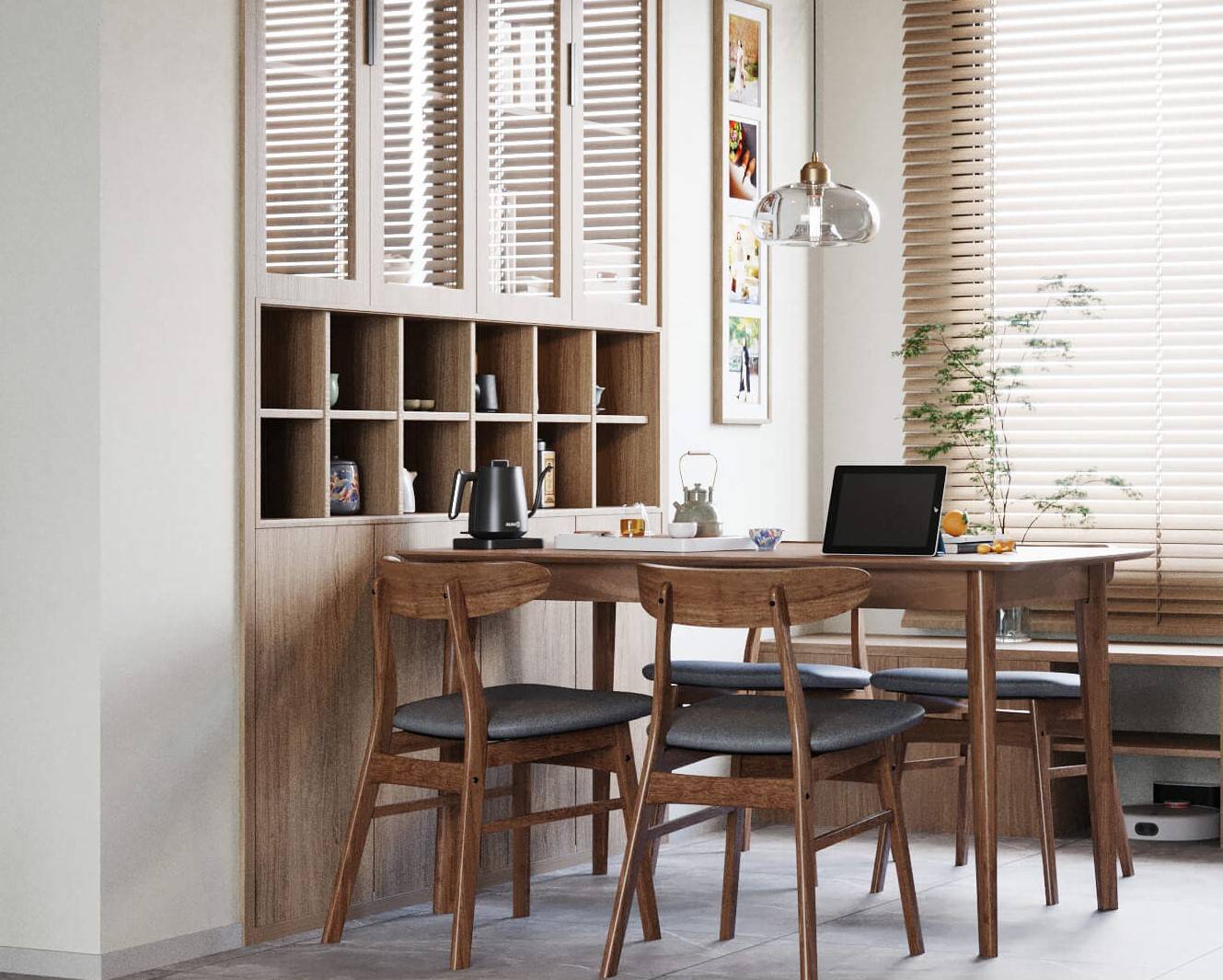 Espace de vie idéal construit par LINSY New Chinese Element Furniture